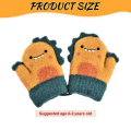 Miniatyrbilde 2 av 5: Vinterhansker for gutter og jenter, varme strikkehansker Ull fleece