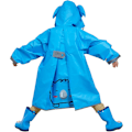 Miniatyrbillede 2 af 5: Regnjakke Regnponcho Unisex Vandtæt Børne Regnjakke Blå