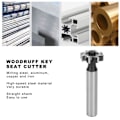 Pikkukuva 6 / 6: Woodruff-avaimen urakatkaisija HSS Suora Varsi T-ura Jyrsinkoneen Työkalut 5x19x10mm