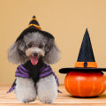 Pikkukuva 4 / 5: 1 Set Musta ja Violetti Halloween Lemmikkieläinten Tarvikkeet Koiran Vaatteet