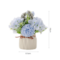 Miniatyrbillede 2 af 5: Kunstige potteplanter, små keramiske vaser kunstige blomster