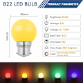 Miniatyrbild 3 av 6: Miljövänliga LED G50 Utomhuslampor för Dekorativ Belysning, Energieffektiva Ersättningslampor för Flerfärgad Ljusdekor, Ljusslinga
