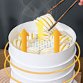 Miniatyrbild 3 av 7: Linne Köksförkläde Inspirerad Mikrovågsugnsskydd, Professionellt Kockförklädesgrepp, Lätt att Öppna för Matbeskydd, Håller Mikrovågsugnen Ren & Fräsch, BPA-fri