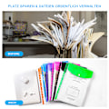 Miniatyrbillede 3 af 5: A4 Dokumentmappe, Pakke med 12, Premium Transparent Dokumentmappe, Plastik med Trykknap, Udvidbar Vandafvisende Dokumentmappe, 6 Farver