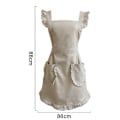 Miniatyrbilde 2 av 5: Retro Justerbar Rufflet Forkle med Lommer, Small til Plus Size L