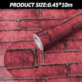 Miniatyrbilde 2 av 5: Teksturert 3D murstein tapet, peel and paste