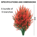 Miniatyrbillede 2 af 5: 8 Bundter Kunstige Blomster Udendørs UV-Resistente Kunstige Blomster