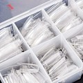 Miniatyrbilde 2 av 5: Akrylnegltips Hvit 500 stk Fransk Kunstig Falsk Tips for Manikyr Neglekunst Salonger & Hjem DIY