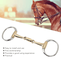 Miniatyrbilde 8 av 8: 135mm Heste Ring Snaffle Bit Rustfritt Stål og Kobber Hengsel Hest Løst Ring Snaffle for Utendørs Gaver