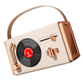 Miniatyrbild 5 av 5: Beige Bluetooth-högtalare för utomhusbruk, bärbar, dekorativ, hög ljudkvalitet, USB-minne, retro Bluetooth-högtalare för vardagsrum och kontor