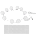 Miniatyrbilde 2 av 8: LED-speilbelysning for baderom, justerbar kosmetisk speilbelysning, pære, USB-strømforsyning, to farger