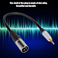 Pikkukuva 1 / 2: Kultapinnoitettu 3,5 mm Mono-uros - 3-napainen XLR-uros PVC-ulkokuori Sinkkiseoskuori Adapteri Kaapeli 0,3 m