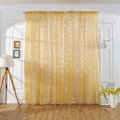 Miniatyrbilde 4 av 5: Gullgul Transparent Gardin med Snøflak-Mønster, Voile Sheer Panels for Soverom og Stue