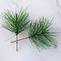 Miniatyrbillede 2 af 5: Kunstige Grønne Fyrrenåle Grene Små Fyrretræskviste Stilke Pi