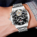 Miniatyrbillede 5 af 5: Herre-ur Chronograph Vandafvisende Analogt Armbåndsur Stor Skive Lysende Dato Ure til Mænd Klassisk Elegant Gave