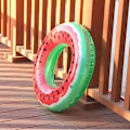 Miniatyrbillede 5 af 6: Frugtsformet Pool Float, Vandmelon Bade Ring Oppustelig Holdbar