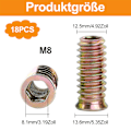 Pikkukuva 4 / 5: 18 kpl kuusiokolo-muttereita ulkohampailla - M8 * 25