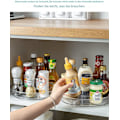 Miniatyrbild 5 av 6: Lazy Susan Organizer för köksskafferi, kylskåp, skåp, Premiumkvalitetsplast, Klar Lazy Susan, Runda släta kanter för säkerhet, 360° roterande