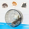 Miniatyrbillede 5 af 5: Hamster Løbehjul, 13cm Hamsterhjul Lille Dyr Hamster Træningshjul Stille Plastik Løbe Legetøj til Hamster Gerbil Marsvin