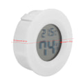 Miniatyrbilde 3 av 5: Mini Digital LCD Termometer Rund Form Temperatur for Innendørs Reptilkjæledyr (Hvit)