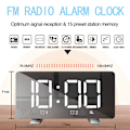 Miniatyrbillede 5 af 8: Digital vækkeur, vækkeure til soveværelser med FM-radio