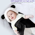 Miniatyrbild 6 av 7: Söt Panda Design Babyfilt, Andningsbar Inslagning för Nyfödda, Allergivänlig Kashmirblandning, Justerbar för 0-6 Månader, Multifunktionell i Svart