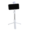Miniatyrbillede 3 af 5: 360 Graders Rotation Selfie Stick Bærbar Bluetooth Tripod Selfie Stick med Fyldlys til Mobiltelefon Hvid