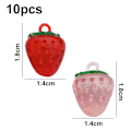 Pikkukuva 2 / 5: 20 kpl Mansikan Muotoinen Riippuva Koriste Resin 3D Riippuva Koriste