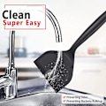 Miniatyrbild 8 av 8: Non-stick Stekspade, Värmebeständigt Köksredskap, Bred Spatel för Non-Stick Kokkärl, Livsmedelsgodkänd Silikonvändare (2-pack)