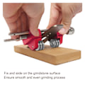 Miniatyrbilde 7 av 8: Honing Guide Justerbar Fast Vinkel Snekker Slipeskinne for Meisel Planerblad