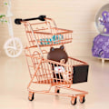 Pikkukuva 8 / 8: Mini Metal Shopping Cart Supermarket Handcart Trolley, Table Off