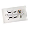 Pikkukuva 3 / 8: Seinäkiinnitettävä 6-porttinen HD Multimedia Interface CAT6 TV F-liitäntä Ethernet-seinäkiinnite kotiin ja toimistoon