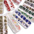 Miniatyrbillede 4 af 5: Neglekunst Rhinestones Kit, Krystaller AB Rhinestones til Negle, Multiformer Flatback Neglesteene