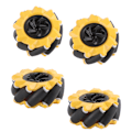 Pikkukuva 5 / 8: Mecanum-pyörät Omni-suuntaiset Älyrobottiauto-osat Tarvikkeet DIY-lelukomponentit 80 mm (2 paria)