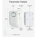 Miniatyrbild 2 av 5: Wi-Fi-vattenläckagedetektor, intelligent 130dB översvämningsdetektor, trådlös vattenlarmsensor, push-notiser på