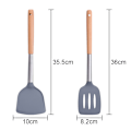 Miniatyrbillede 2 af 5: Rustfrit stål håndtag silikone køkkenudstyr non-stick madlavning s