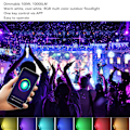 Miniatyrbilde 8 av 8: LED Flomlys Bluetooth RGBCW Fargeskiftende Scene Lys med APP-kontroll for Utendørs Hage 85‑265V