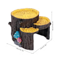 Miniatyrbillede 3 af 8: Harpiks Mini Stump Form Skjuler Hul Træhule Kunstige Akvarium Planter Ornamenter til Ly