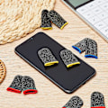 Miniatyrbild 6 av 6: 12st Game Finger Sleeves, reducerad friktion, svart + gul