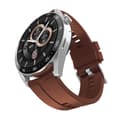 HW28 NFC åtkomstkontroll offline fjärrkontroll AI-assistent Bluetooth-samtal smart klocka Silver+Brown