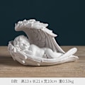 Miniatyrbillede 1 af 5: Mindegave, Sovende Baby på Englesvinger Figur, Polyresin, Vejr- og Frostbestandig, Ornament