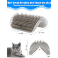 Miniatyrbild 2 av 6: Katt Själv Groomer, 2 Pack Vägg Hörn Groomers med Catnip Påse, Mjuk Skötsel Borste Massage Kammar, Mjukare Massager Leksak för Katter, Kattunge, Valp
