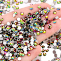 Miniatyrbillede 4 af 5: Fladryggede Neglekrystaller, Glaskrystal Rhinestones til Håndværk Negle Dansekostumer