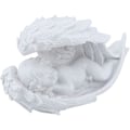 Miniatyrbillede 3 af 5: Mindegave, Sovende Baby på Englesvinger Figur, Polyresin, Vejr- og Frostbestandig, Ornament