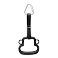 Miniatyrbillede 2 af 8: Børne Gymnastikring ABS Abe Stil Pull Up Ring med Hængende Rem Udendørs Børneklatreudstyr Sort