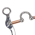 Miniatyrbilde 4 av 8: Heste Snaffle Bit Rustfritt Stål Rose Gullbelagt Heste Gag Løst Ring Utendørs Hage Dyrking Heste Munn Bit