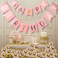 Miniatyrbillede 3 af 6: Fødselsdagsbannere, Happy Birthday Banner og 5 stk. Konfettiballoner