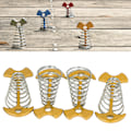 Miniatyrbillede 1 af 8: 4 stk. Fiskebenstelt-Søm Aluminium Legering Rustfrit Stål Forlænget Plankegulv Baldakin Pinde med Fjeder Guld