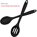 Miniatyrbild 7 av 7: Gourmet's Delight Silikon Köksredskap, Flerfärgade Skedar, Non-stick Blandningsskedar För Matlagning Bakning Rörning, Ergonomiskt Utformade För