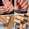 Miniatyrbillede 4 af 5: Krystal Hjerteformet Flatback 3d Neglekunst, Diamant Rhinestones Glitter Juvel Dekoration til Negle